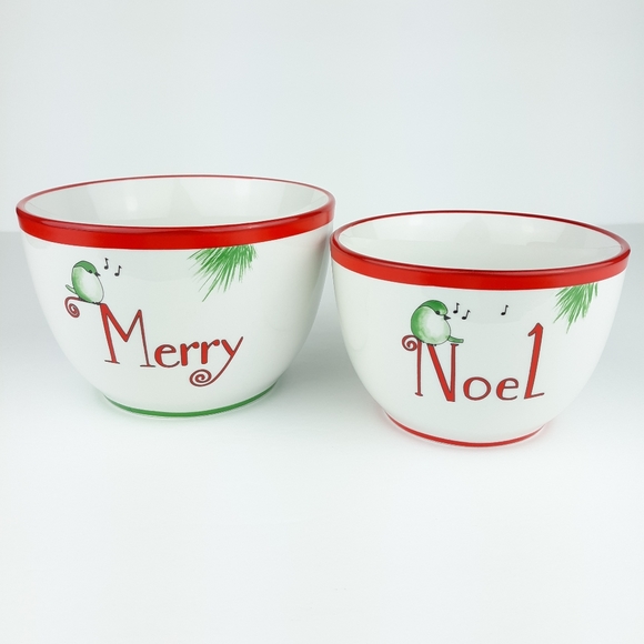 Everyday White Porcelain Merry Noel Nesting Bowls Replacements - Picture 15 of 15